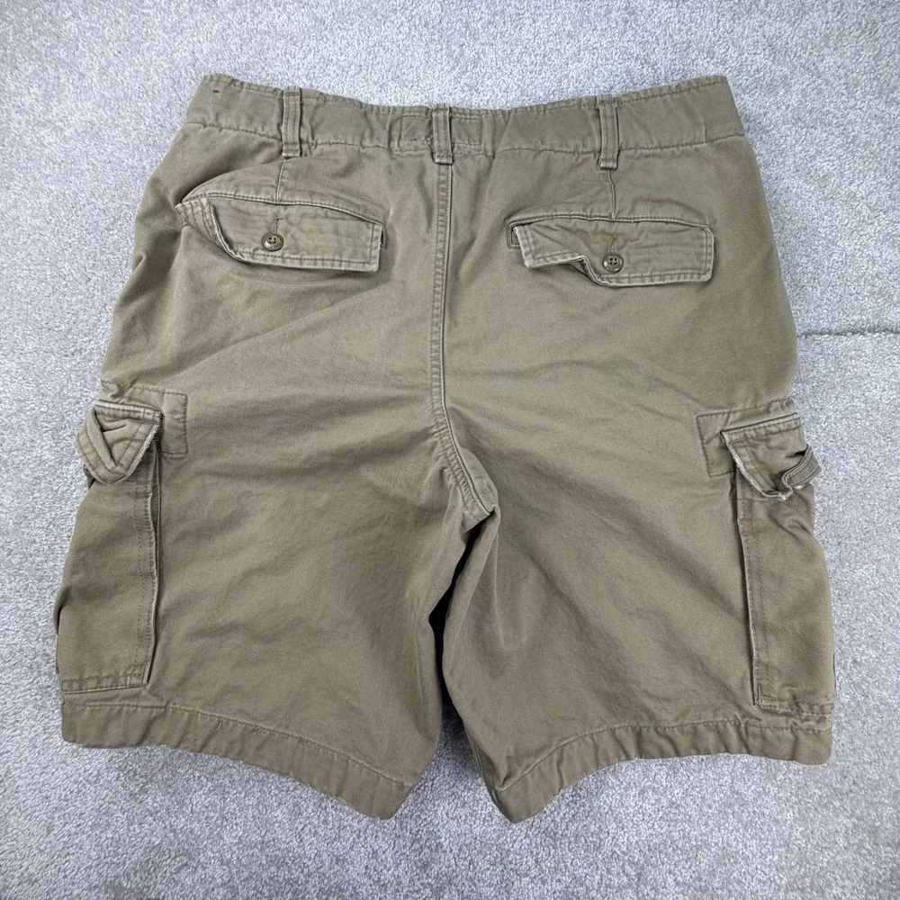 Abercrombie & Fitch Cargo Shorts‎ Mens 32 Button Fly Multi Pocket Distressed Tan